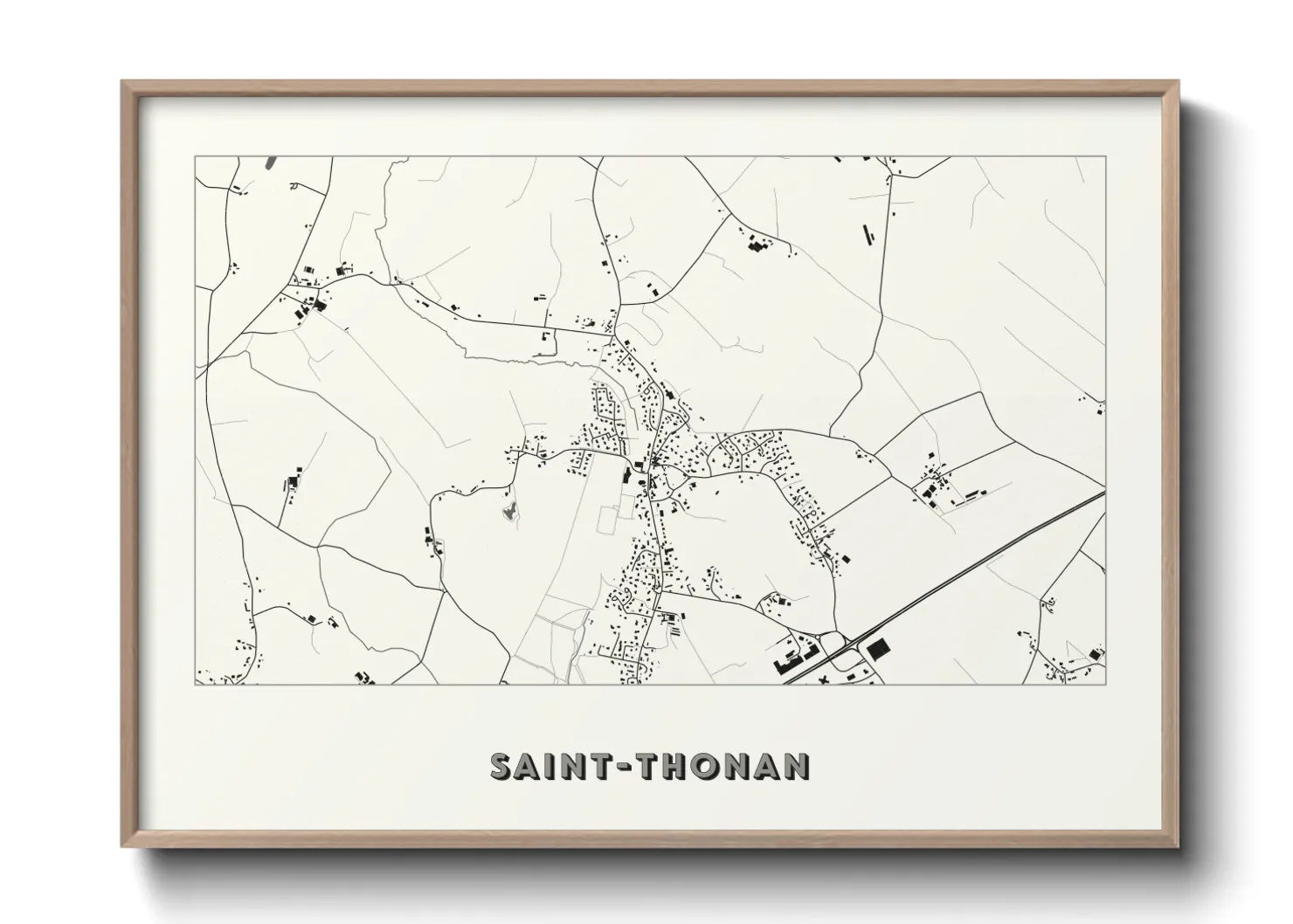 Une affiche de carte sur Saint-Thonan