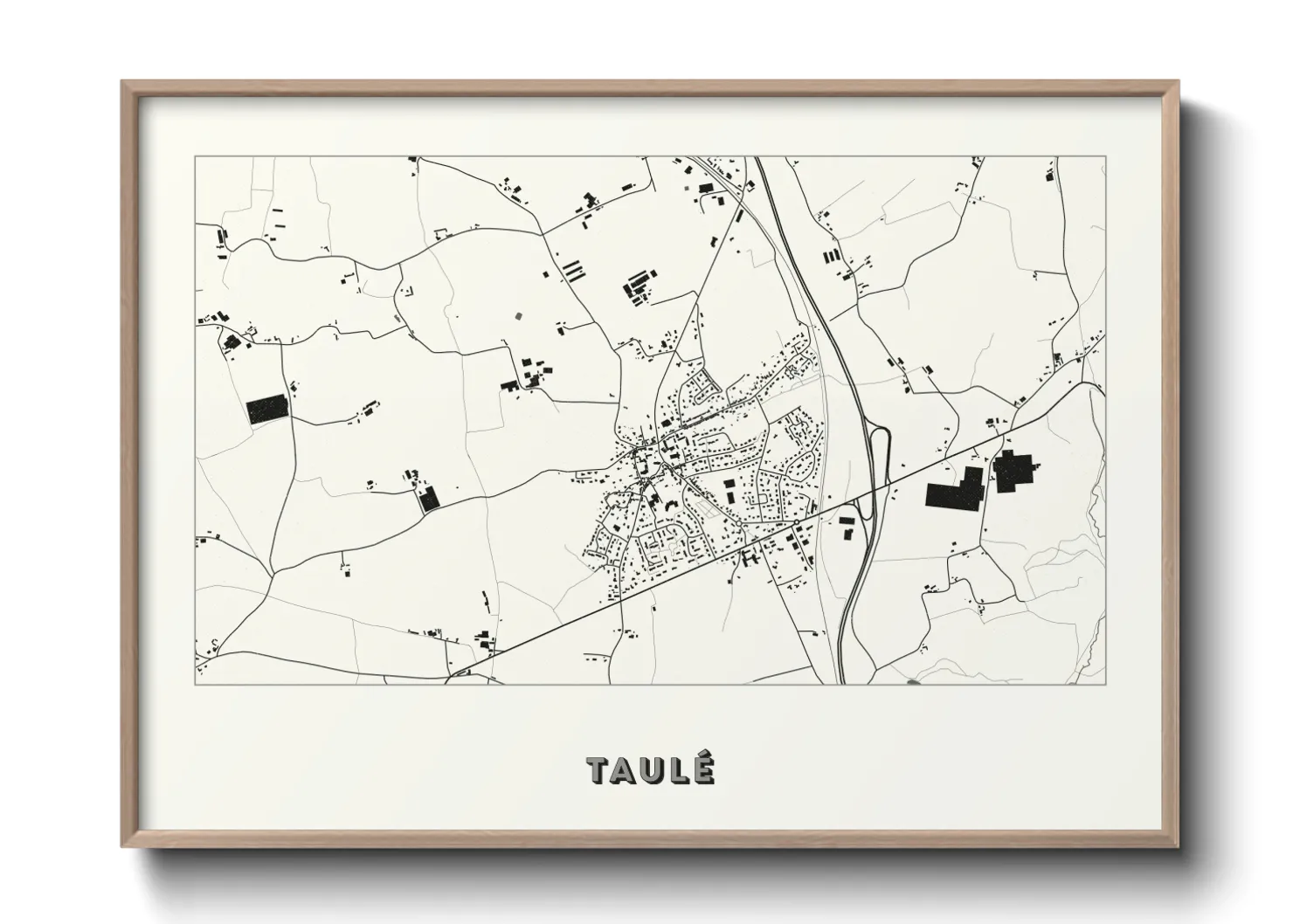 Une affiche de carte sur Taulé