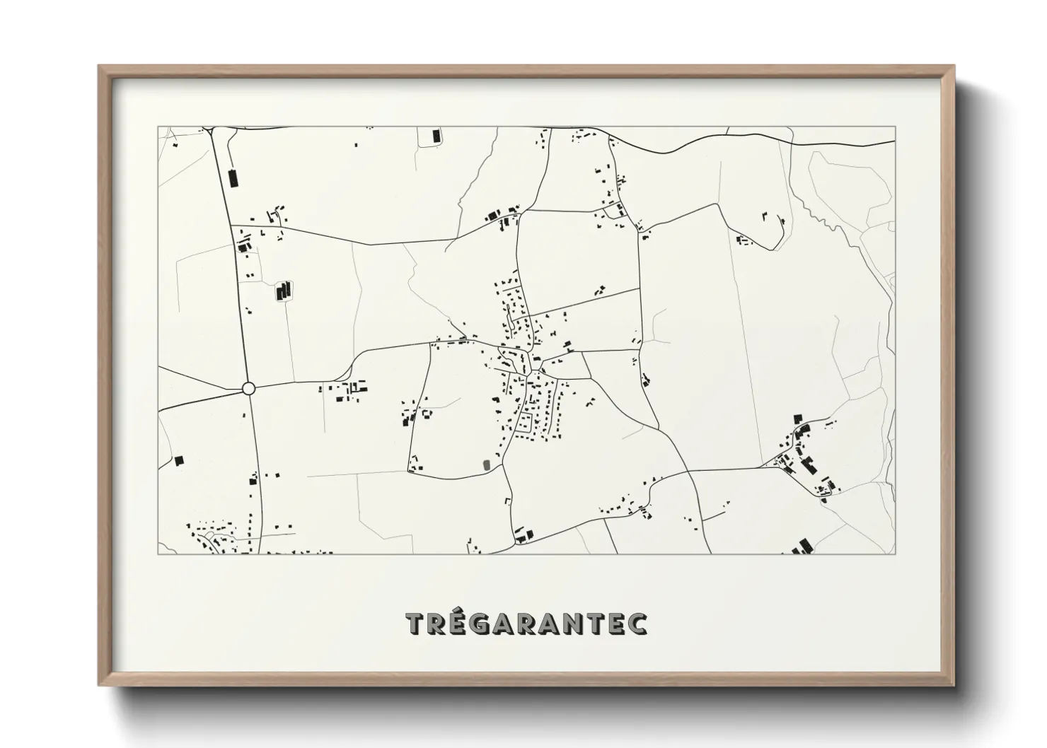 Une affiche de carte sur Trégarantec