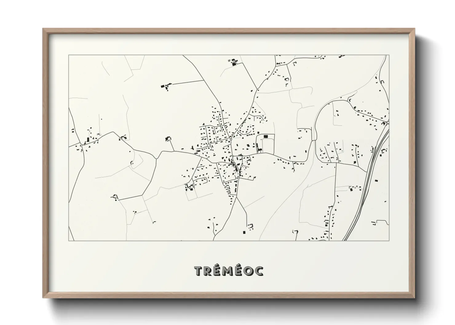 Une affiche de carte sur Tréméoc