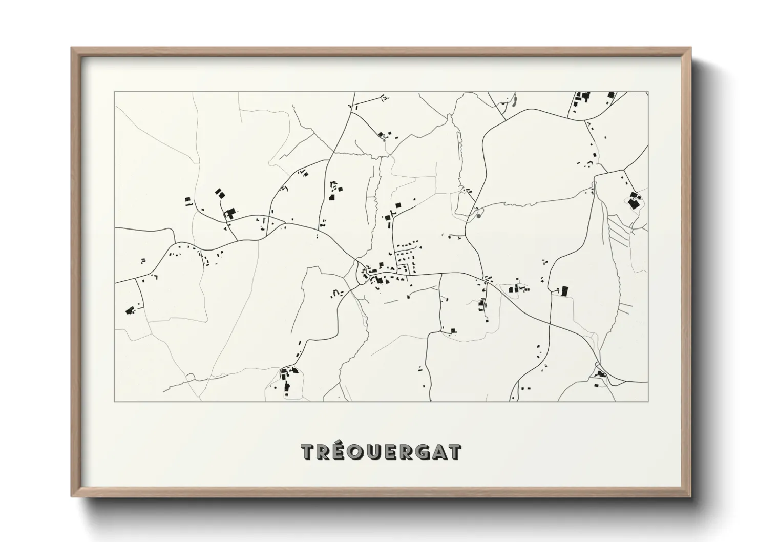 Une affiche de carte sur Tréouergat