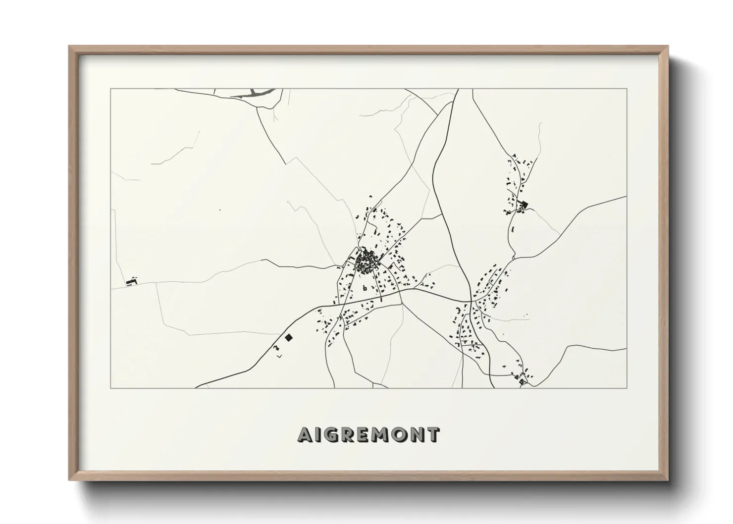 Une affiche de carte sur Aigremont