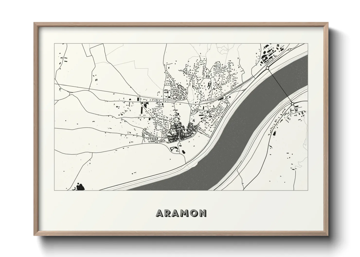 Une affiche de carte sur Aramon