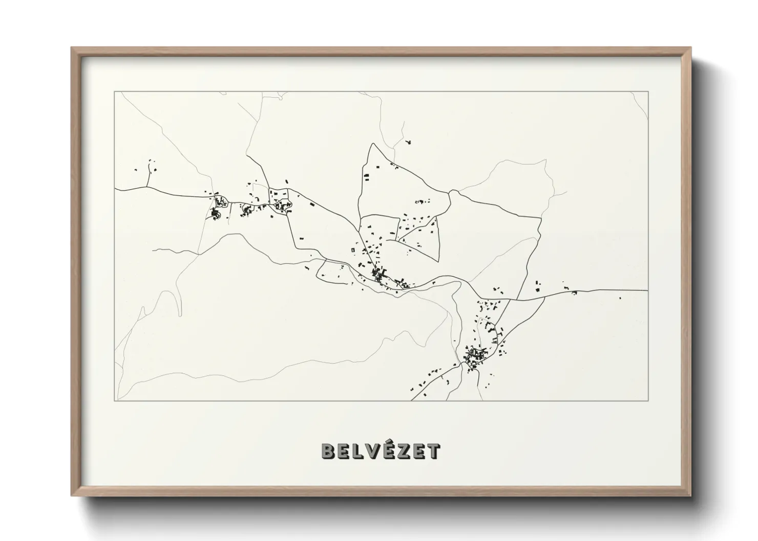 Une affiche de carte sur Belvézet