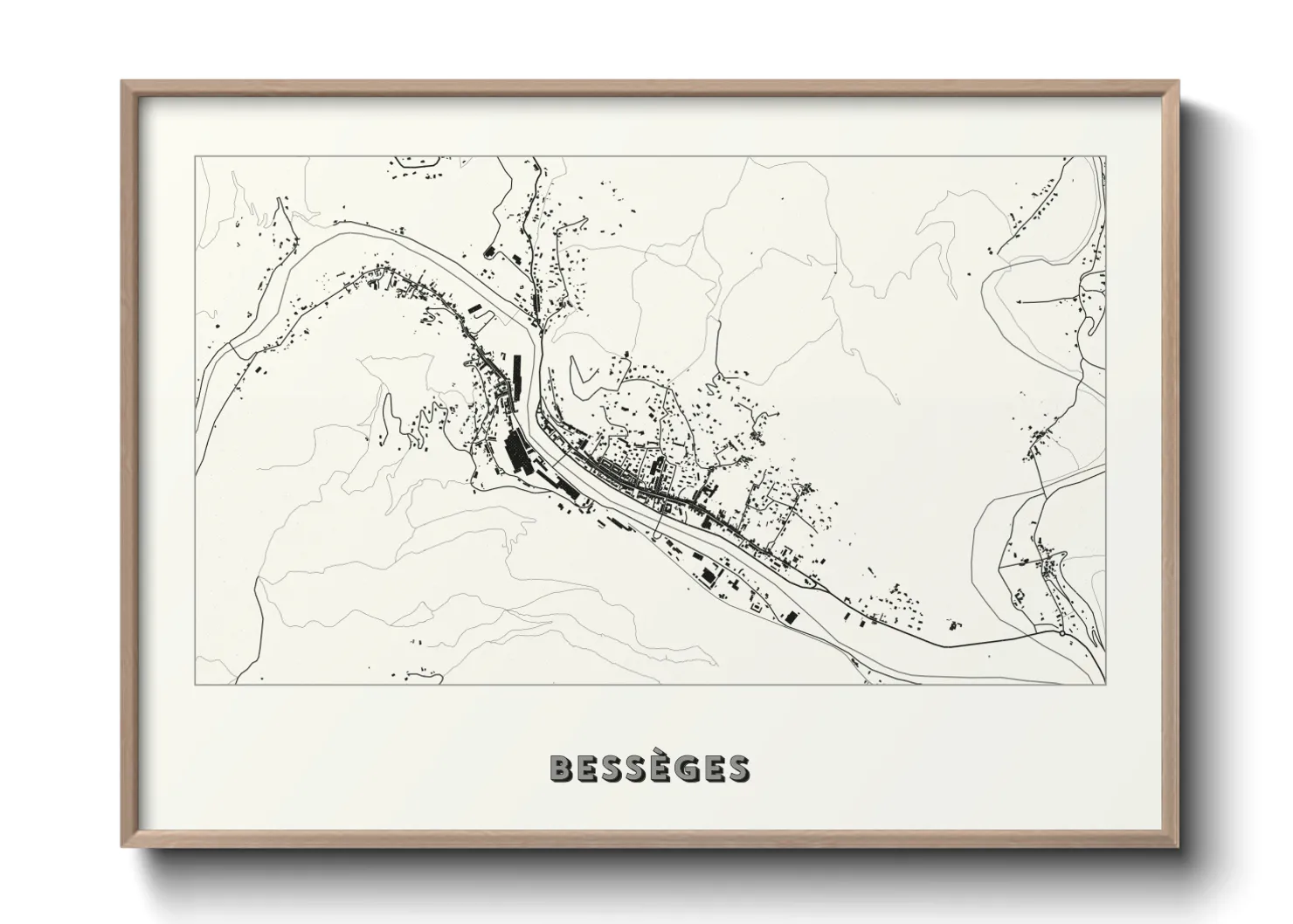 Une affiche de carte sur Bessèges