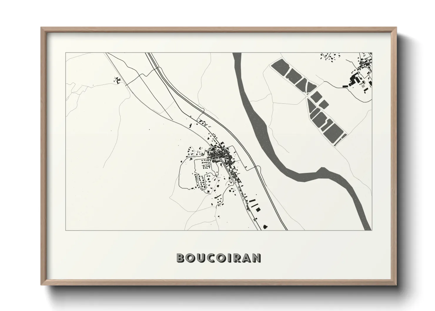 Une affiche de carte sur Boucoiran