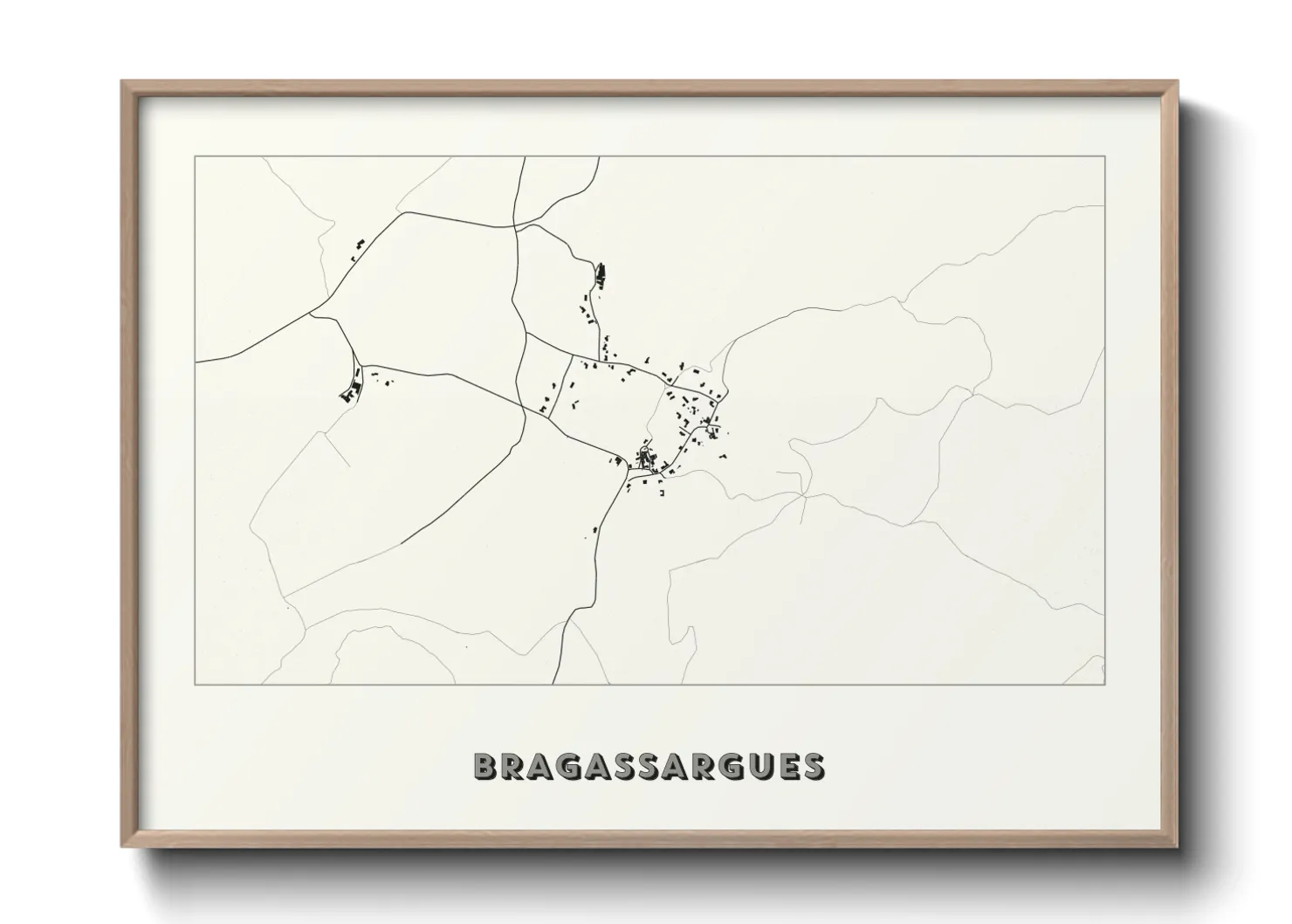 Une affiche de carte sur Bragassargues