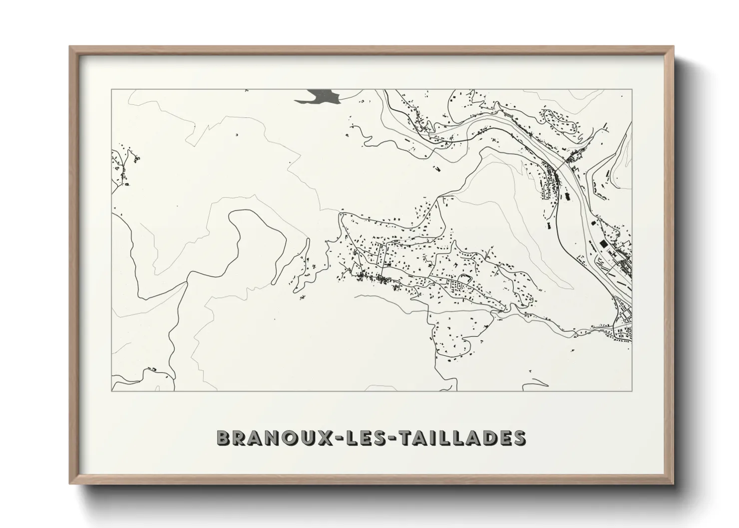 Une affiche de carte sur Branoux-les-Taillades