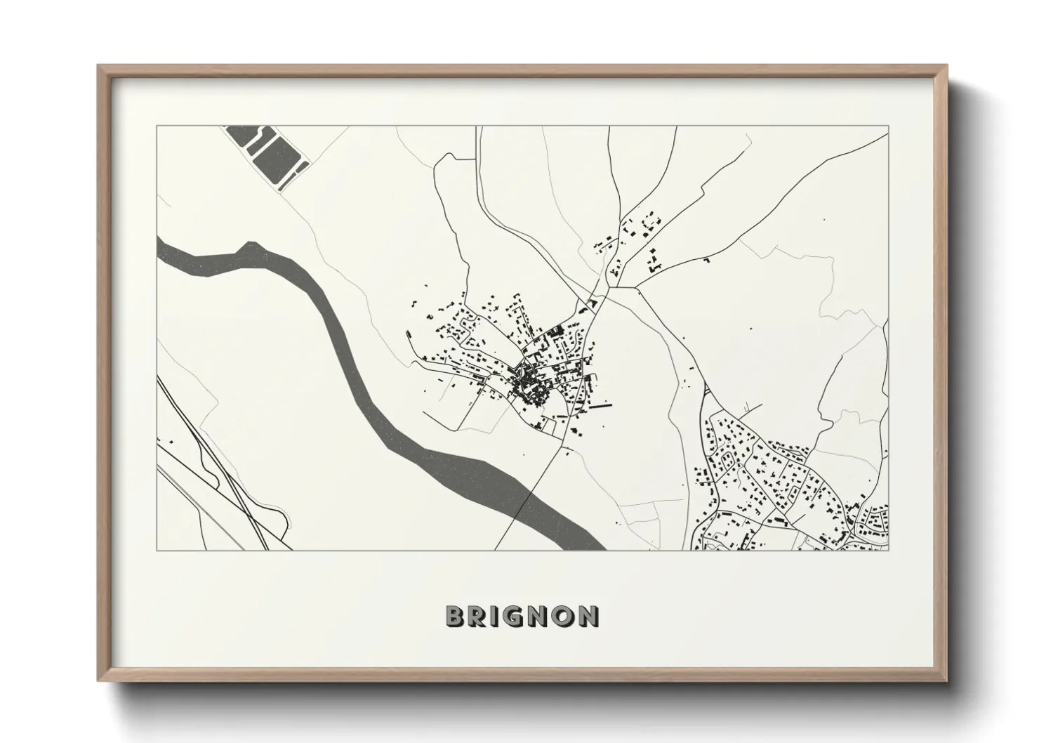 Une affiche de carte sur Brignon