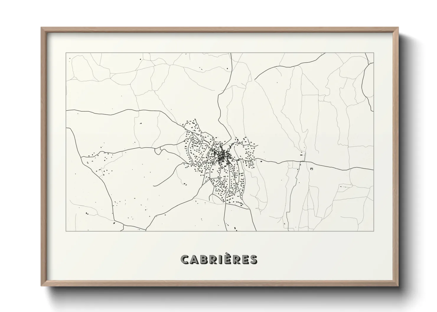 Une affiche de carte sur Cabrières