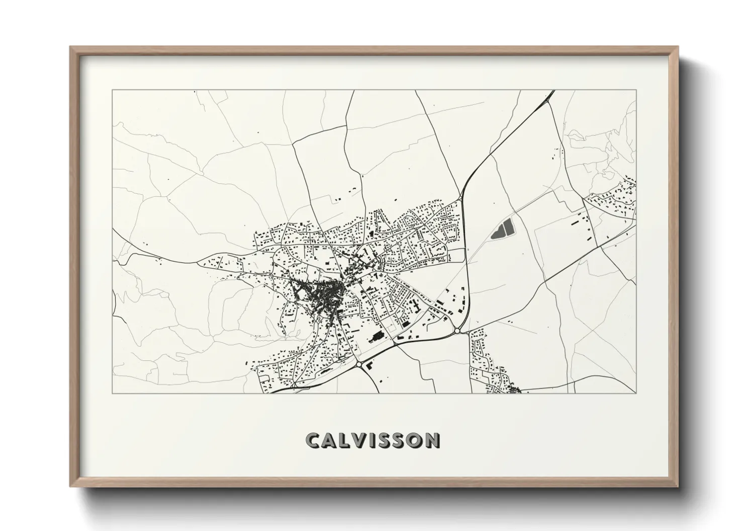 Une affiche de carte sur Calvisson