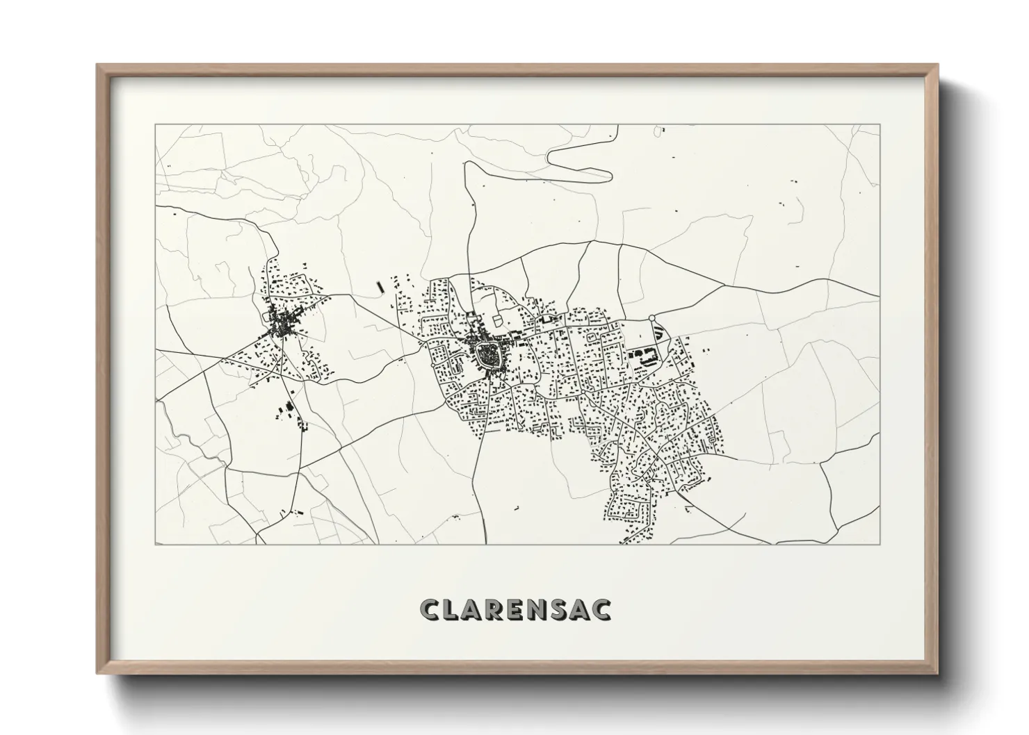 Une affiche de carte sur Clarensac