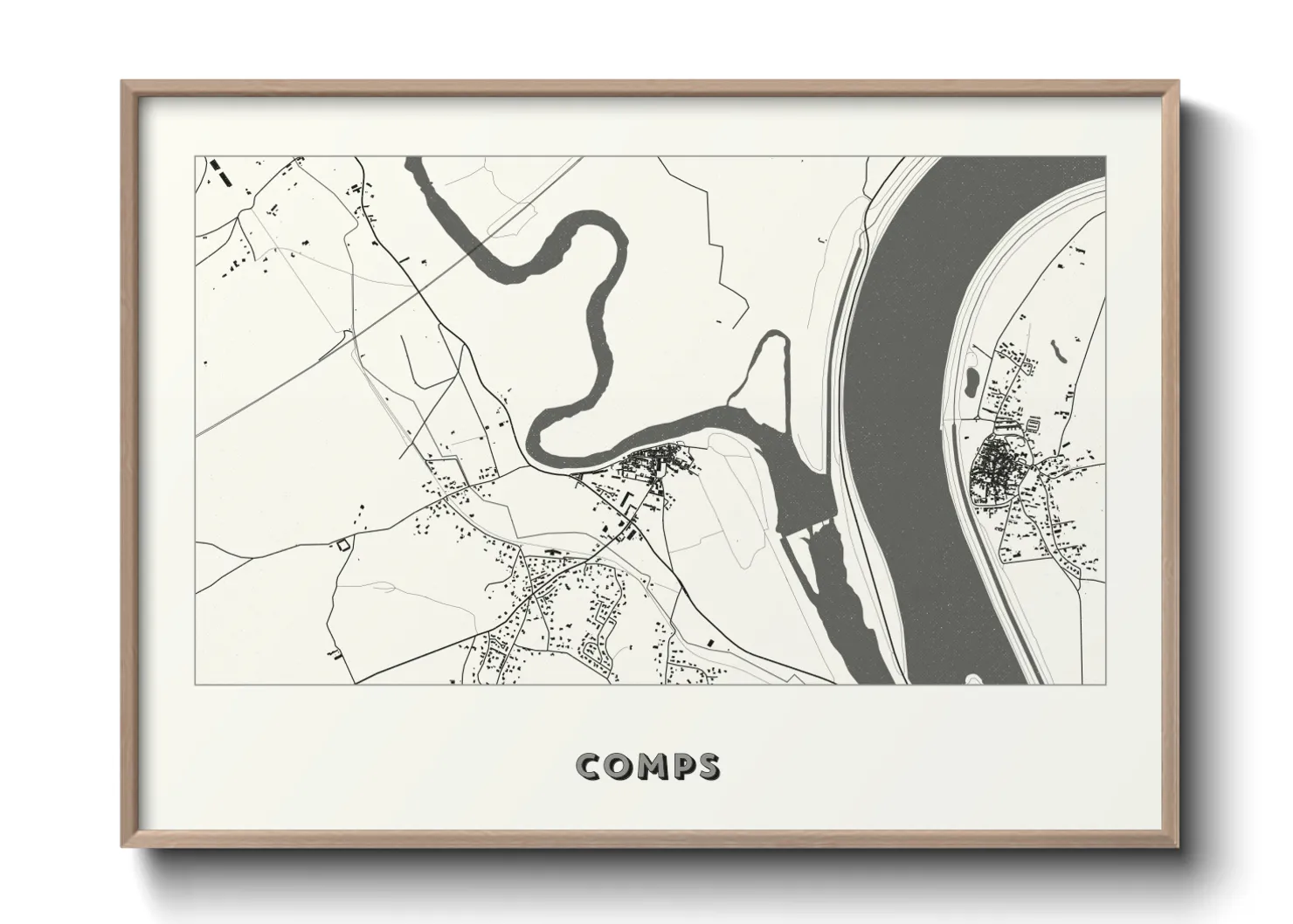 Une affiche de carte sur Comps