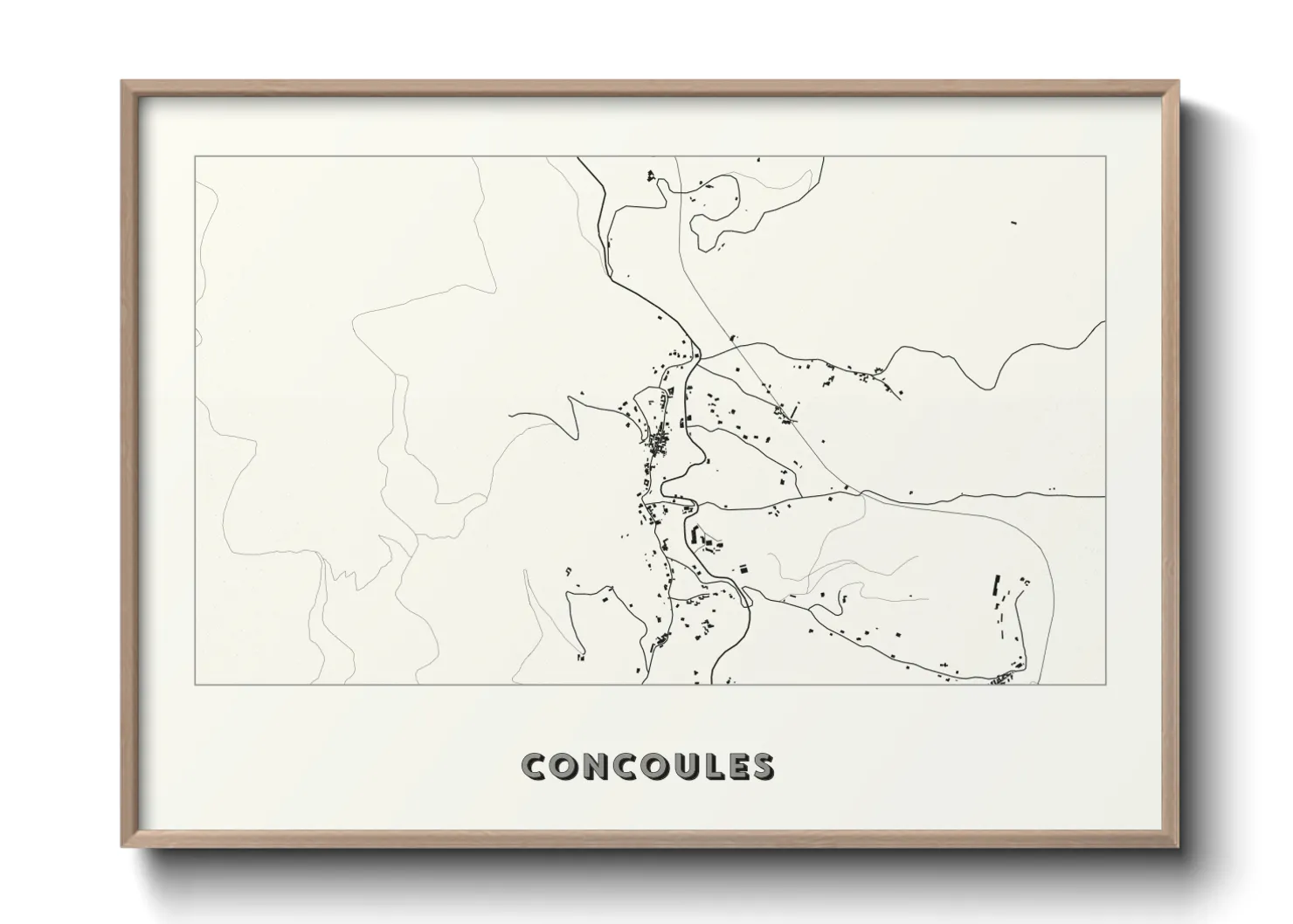 Une affiche de carte sur Concoules