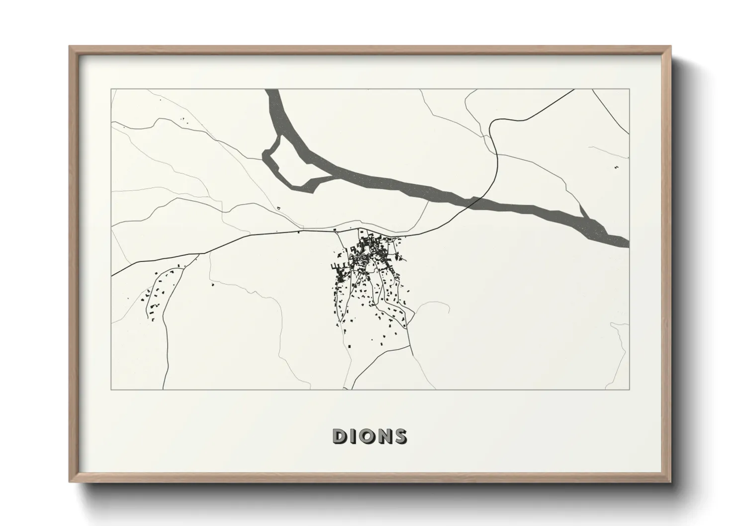 Une affiche de carte sur Dions