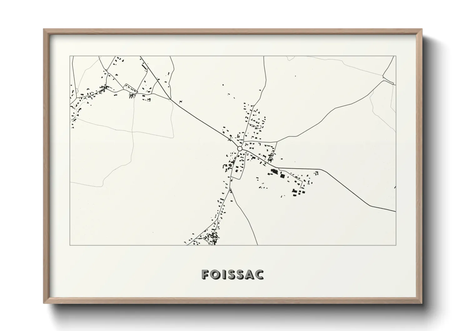 Une affiche de carte sur Foissac
