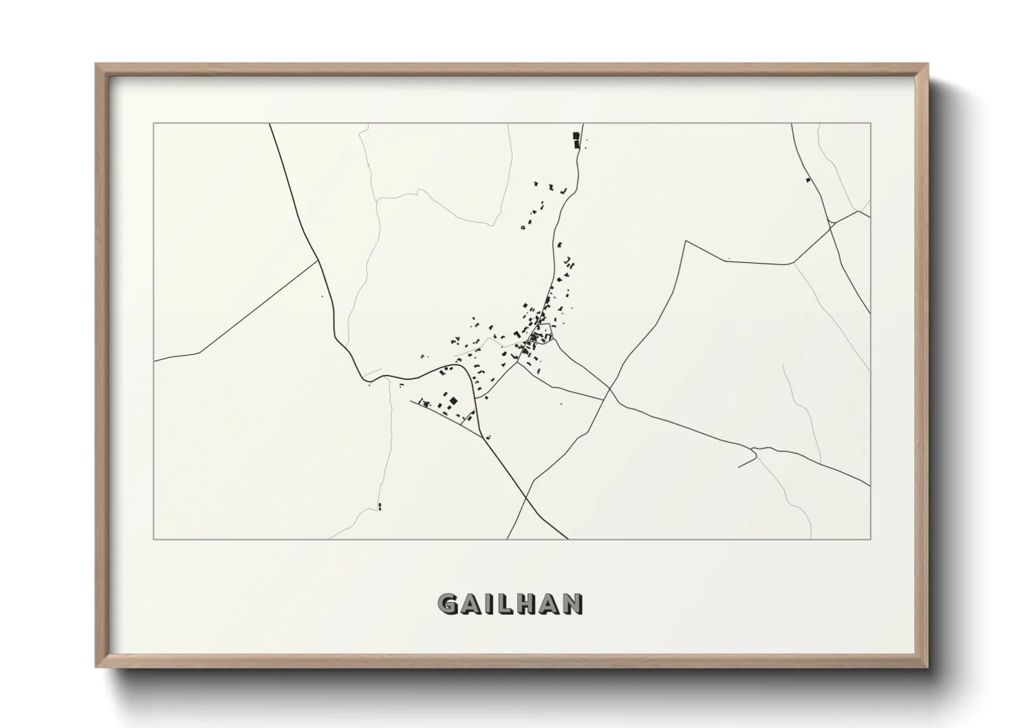 Une affiche de carte sur Gailhan
