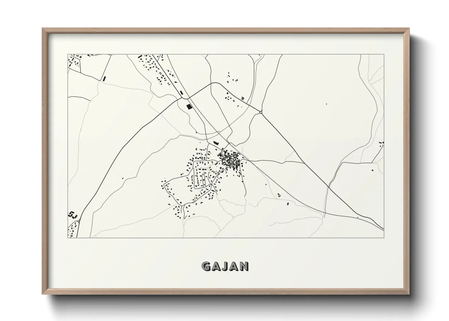 Une affiche de carte sur Gajan