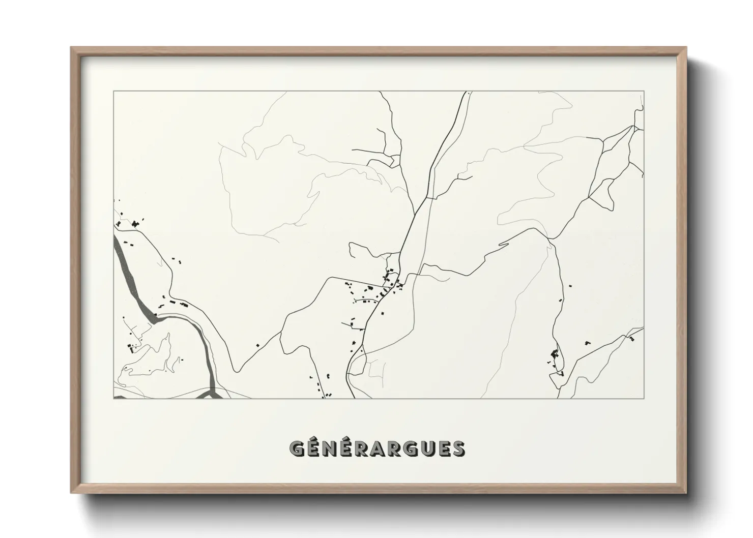 Une affiche de carte sur Générargues