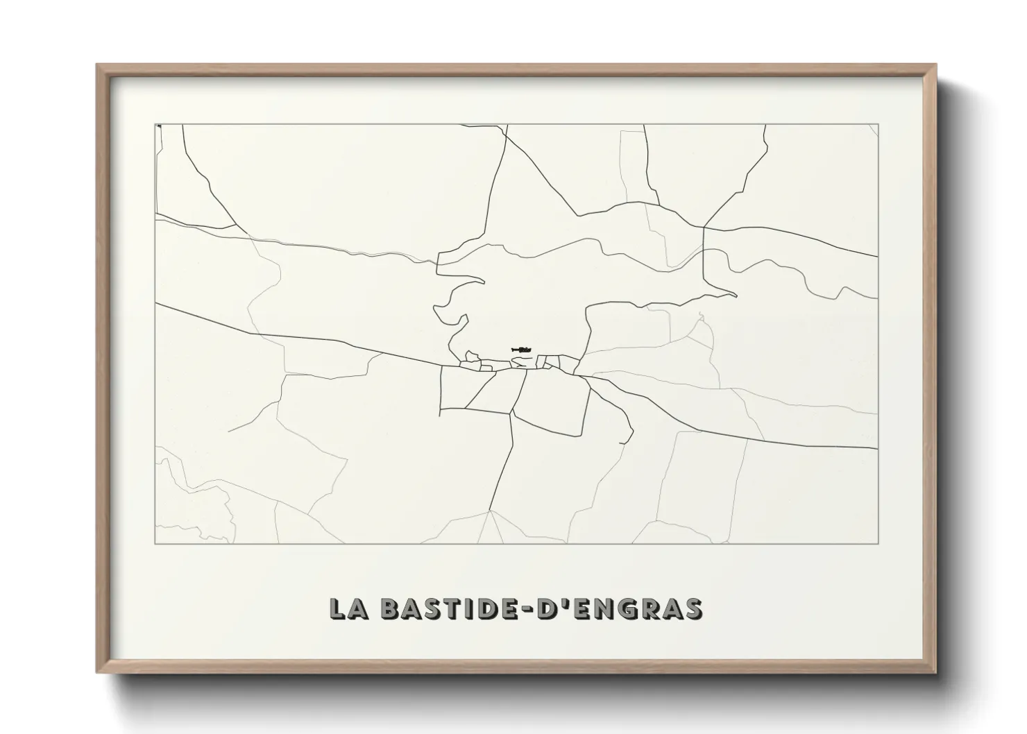 Une affiche de carte sur La Bastide-d'Engras