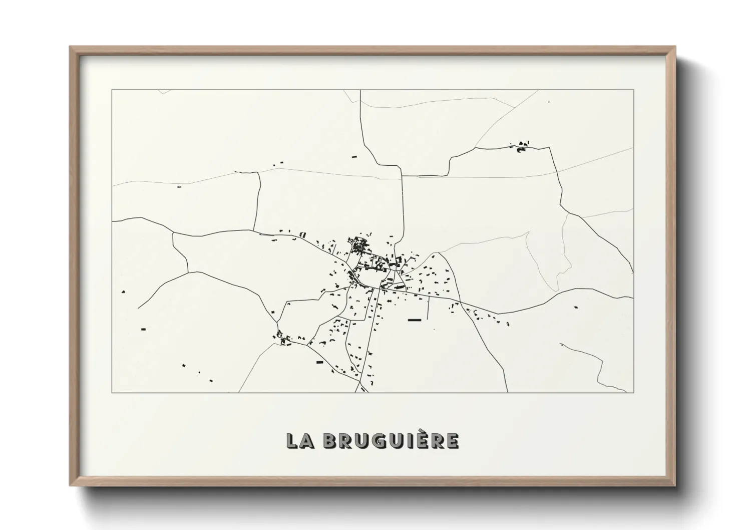 Une affiche de carte sur La Bruguière