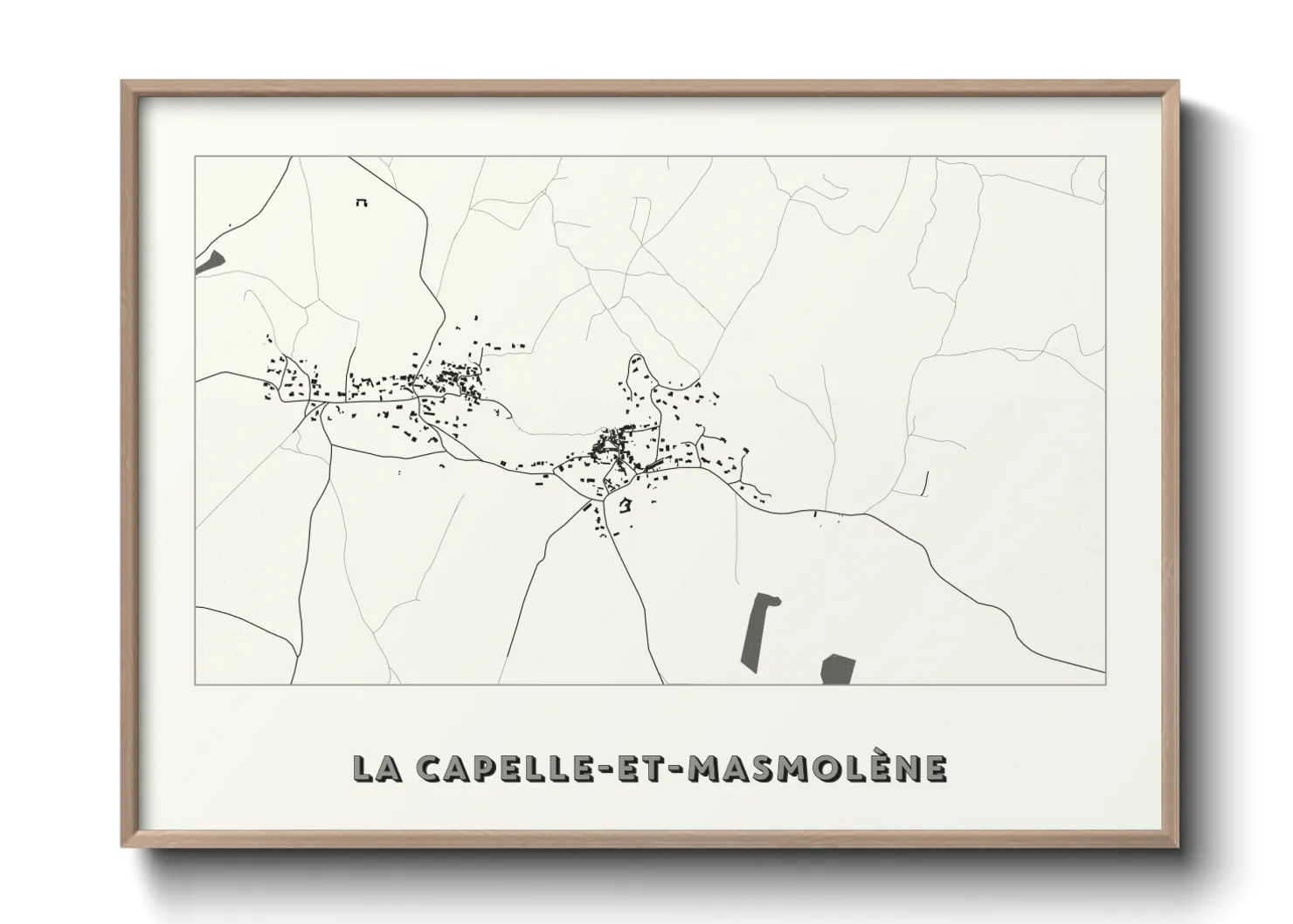 Une affiche de carte sur La Capelle-et-Masmolène