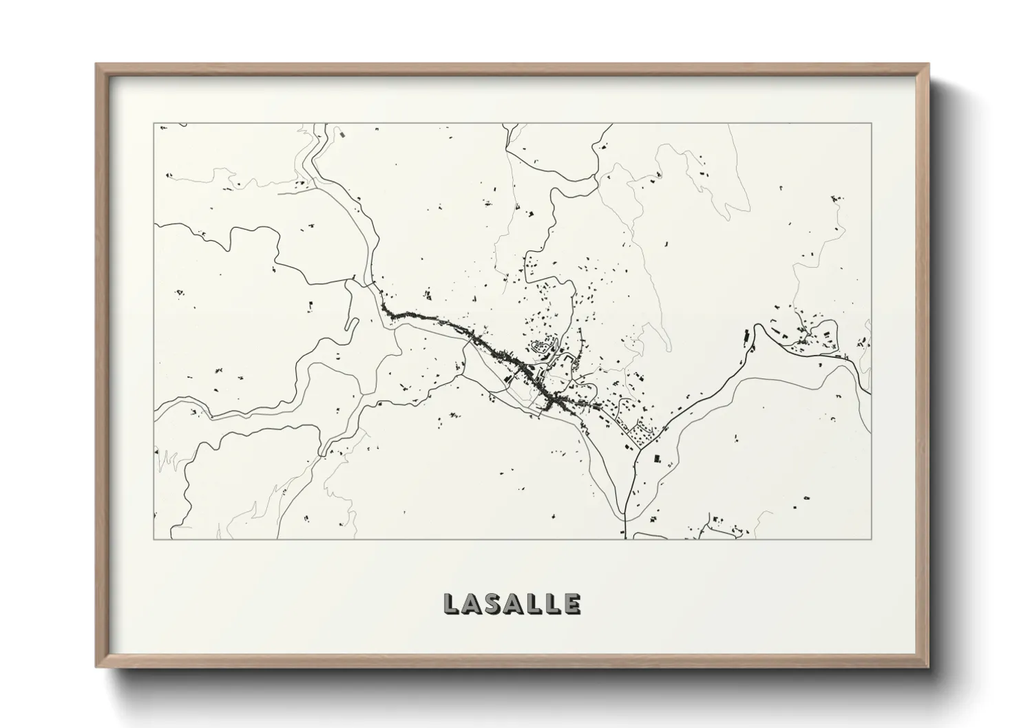 Une affiche de carte sur Lasalle