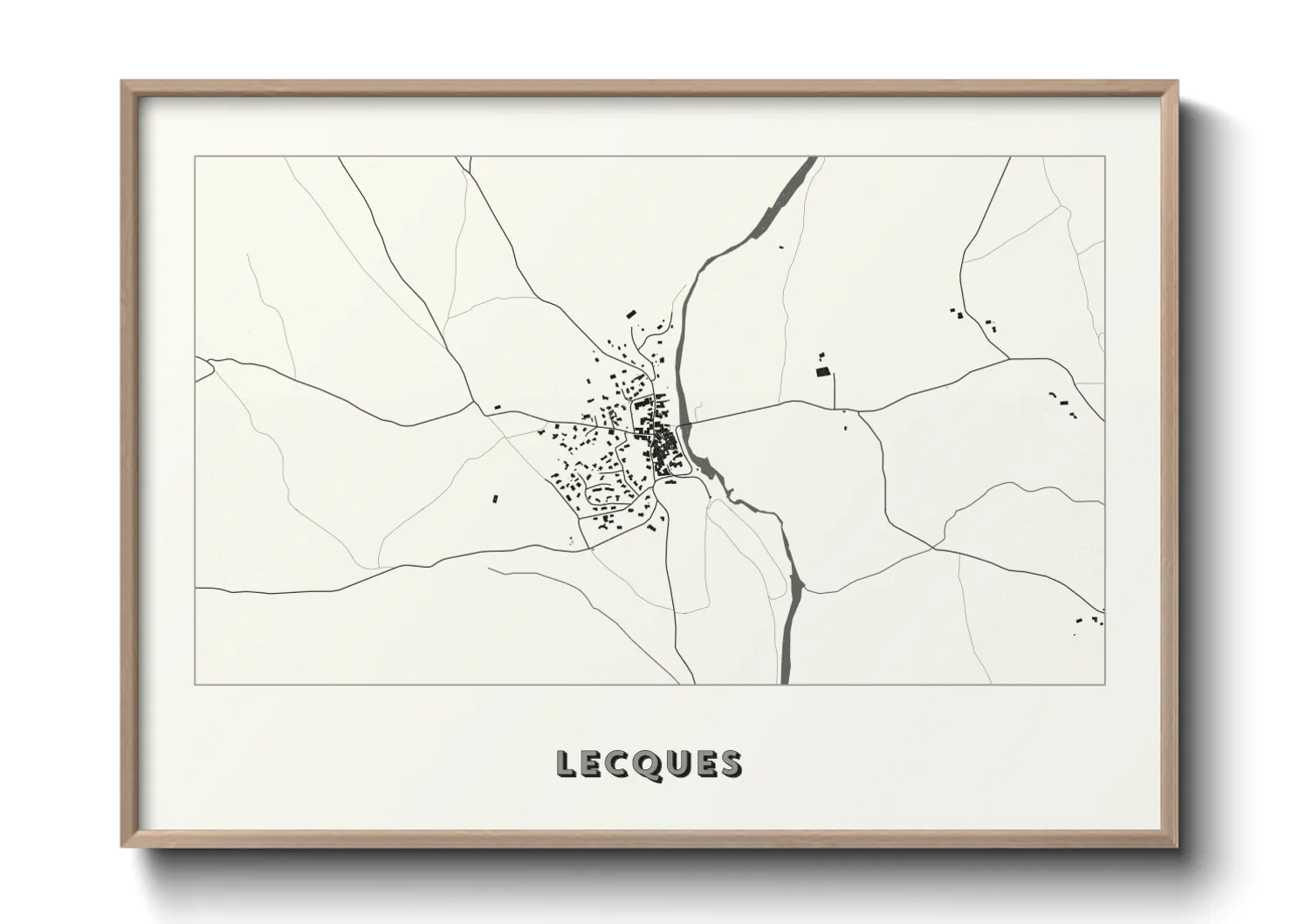 Une affiche de carte sur Lecques