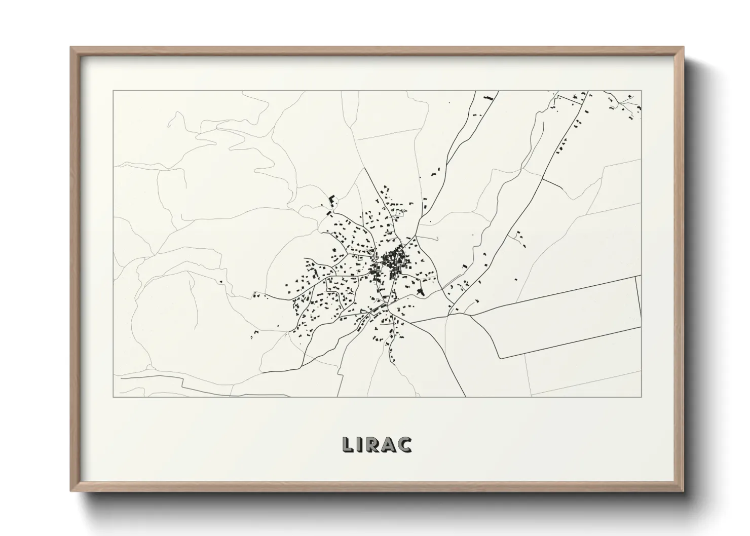 Une affiche de carte sur Lirac