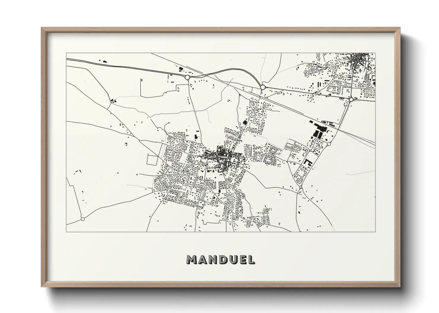 Une affiche de carte sur Manduel