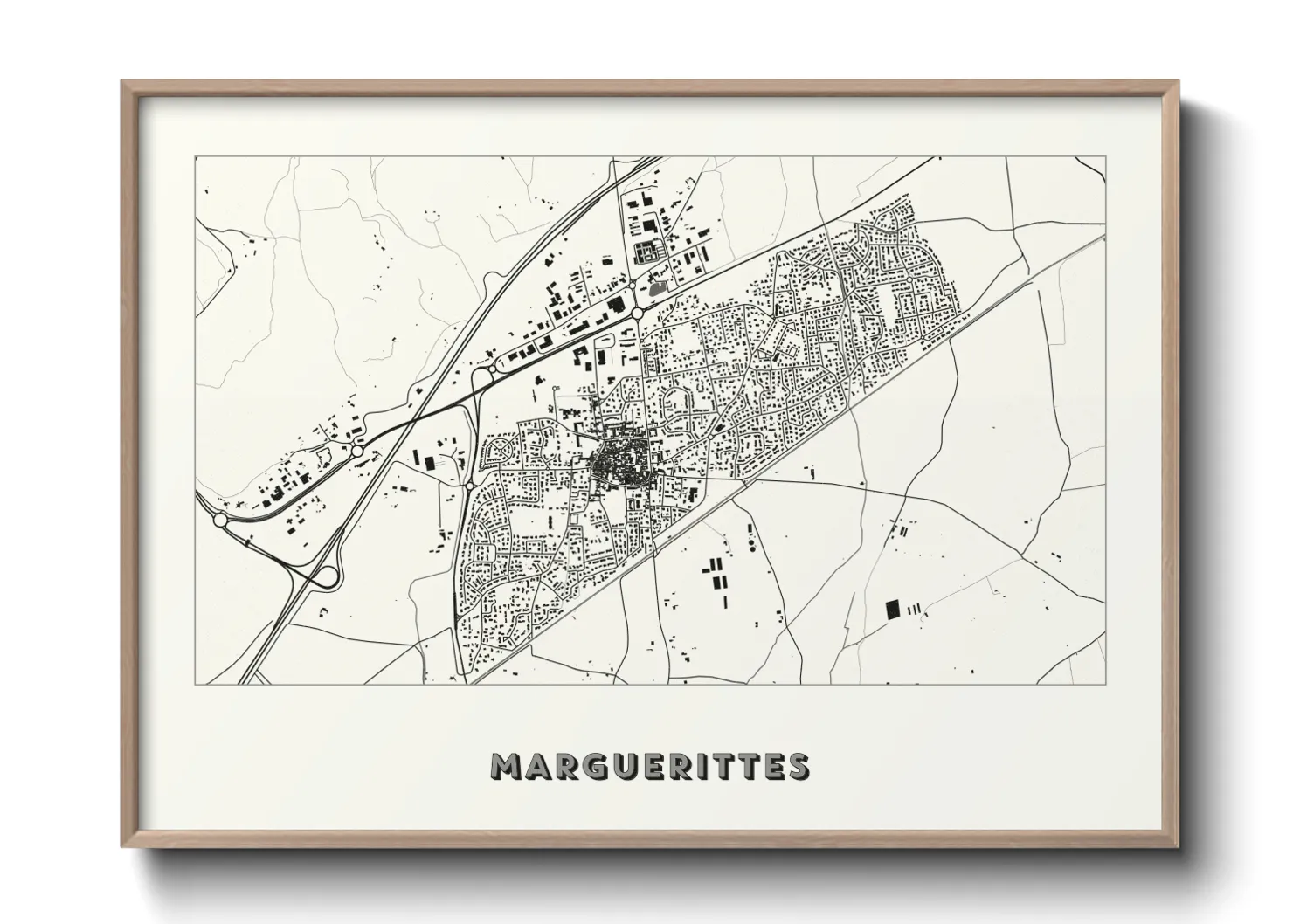 Une affiche de carte sur Marguerittes