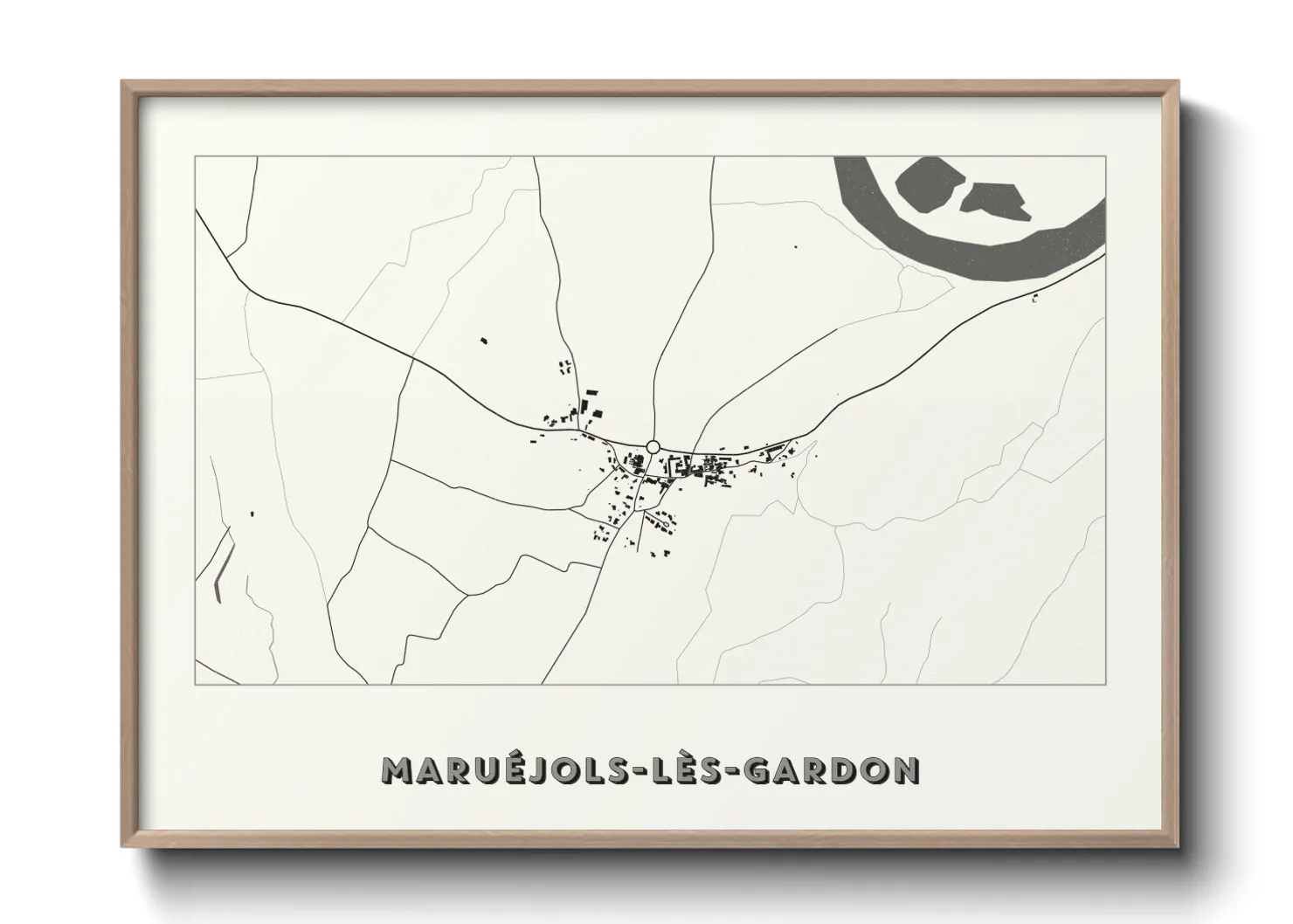 Une affiche de carte sur Maruéjols-lès-Gardon