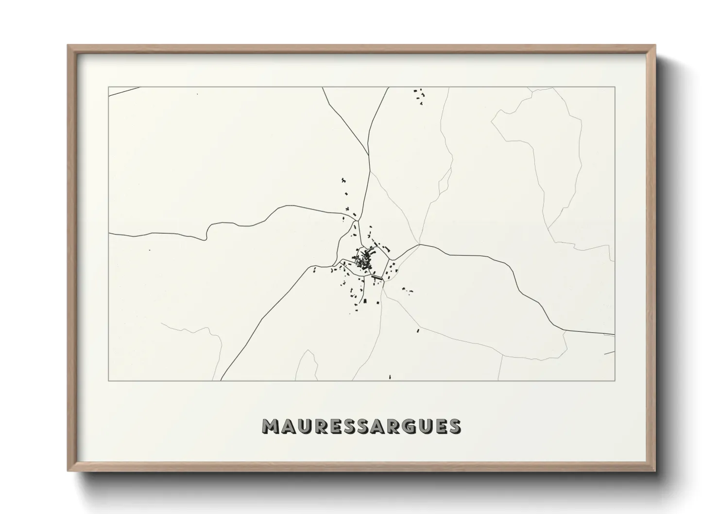 Une affiche de carte sur Mauressargues