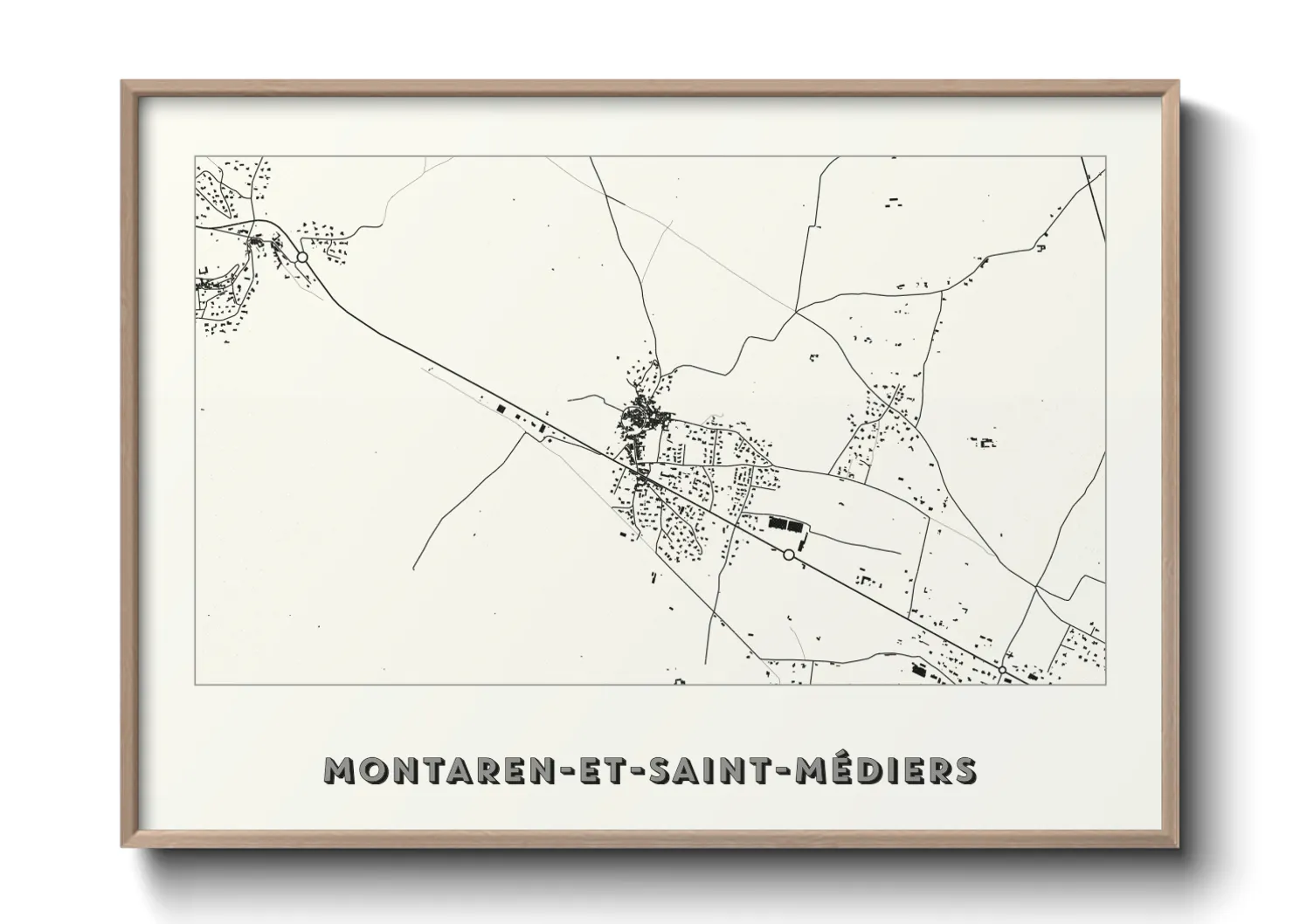 Une affiche de carte sur Montaren-et-Saint-Médiers
