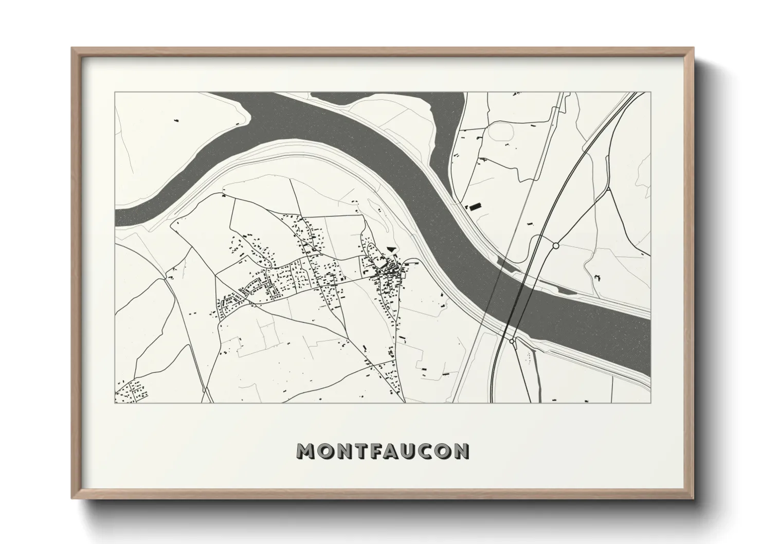 Une affiche de carte sur Montfaucon