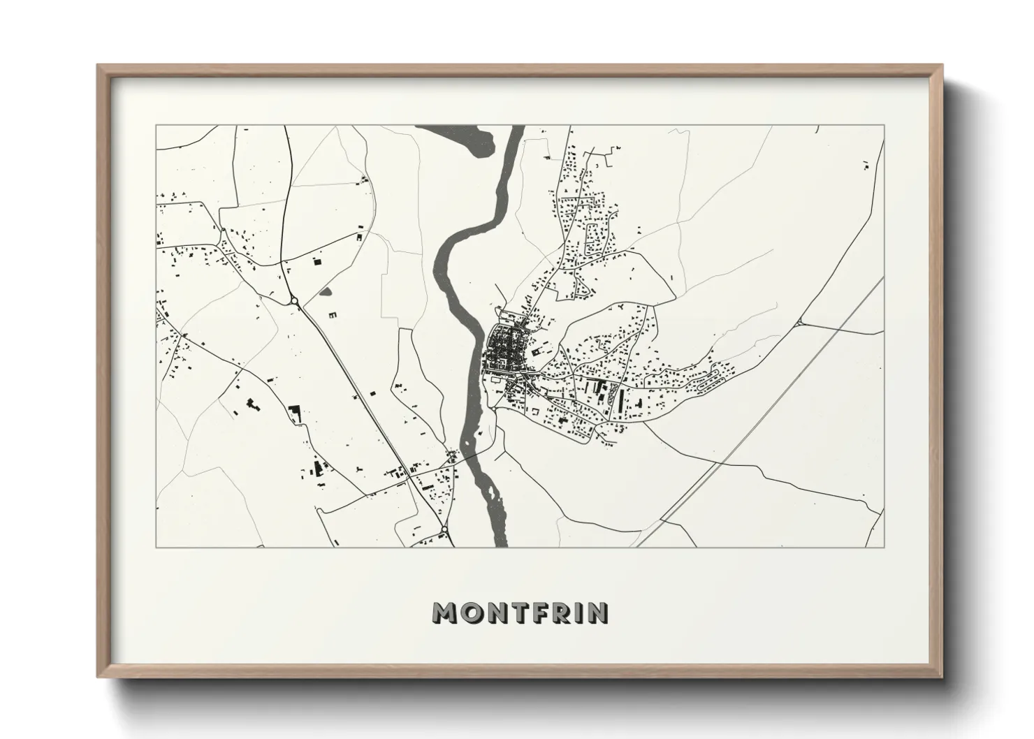 Une affiche de carte sur Montfrin