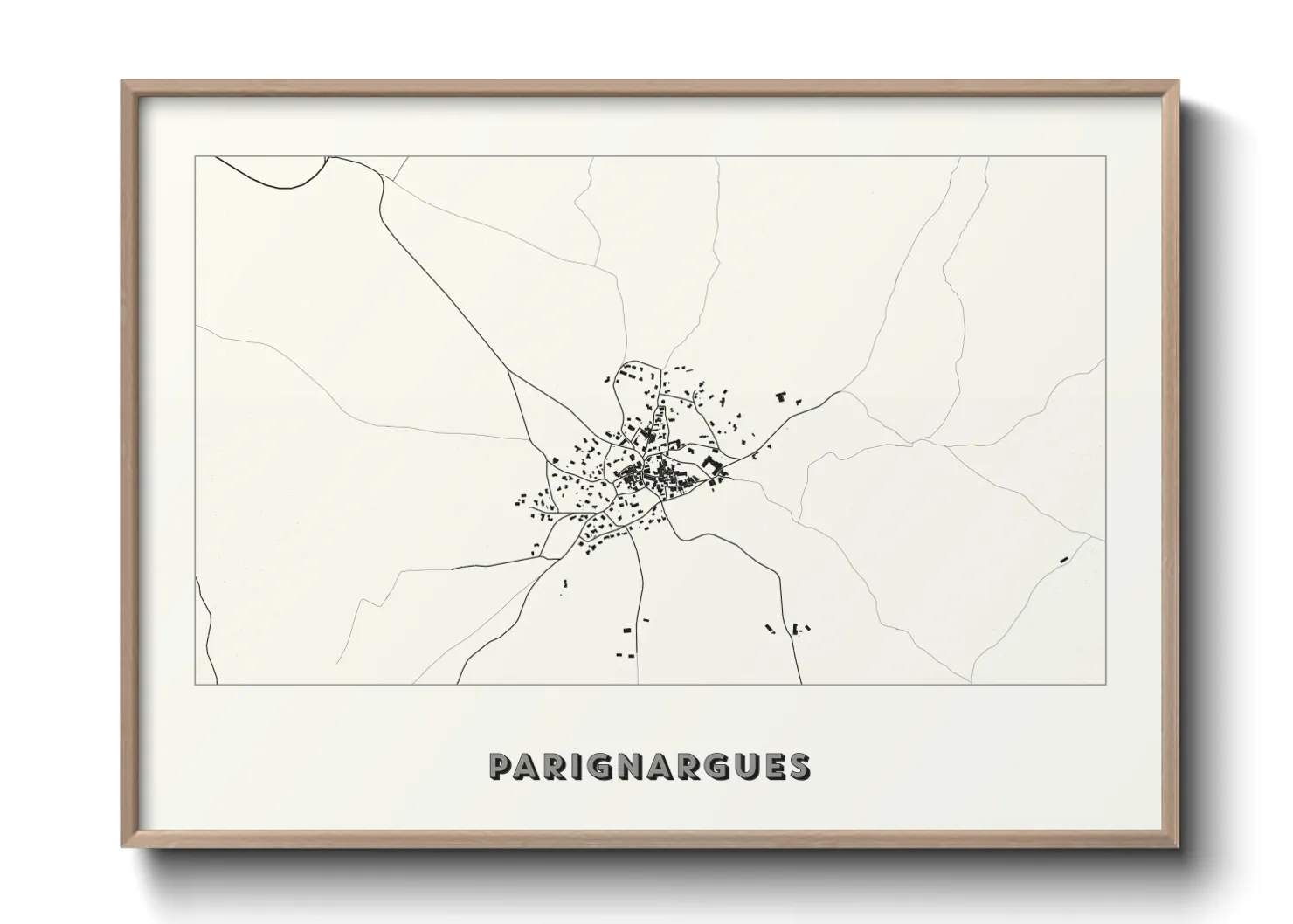 Une affiche de carte sur Parignargues