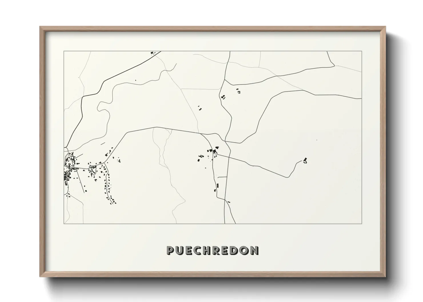 Une affiche de carte sur Puechredon
