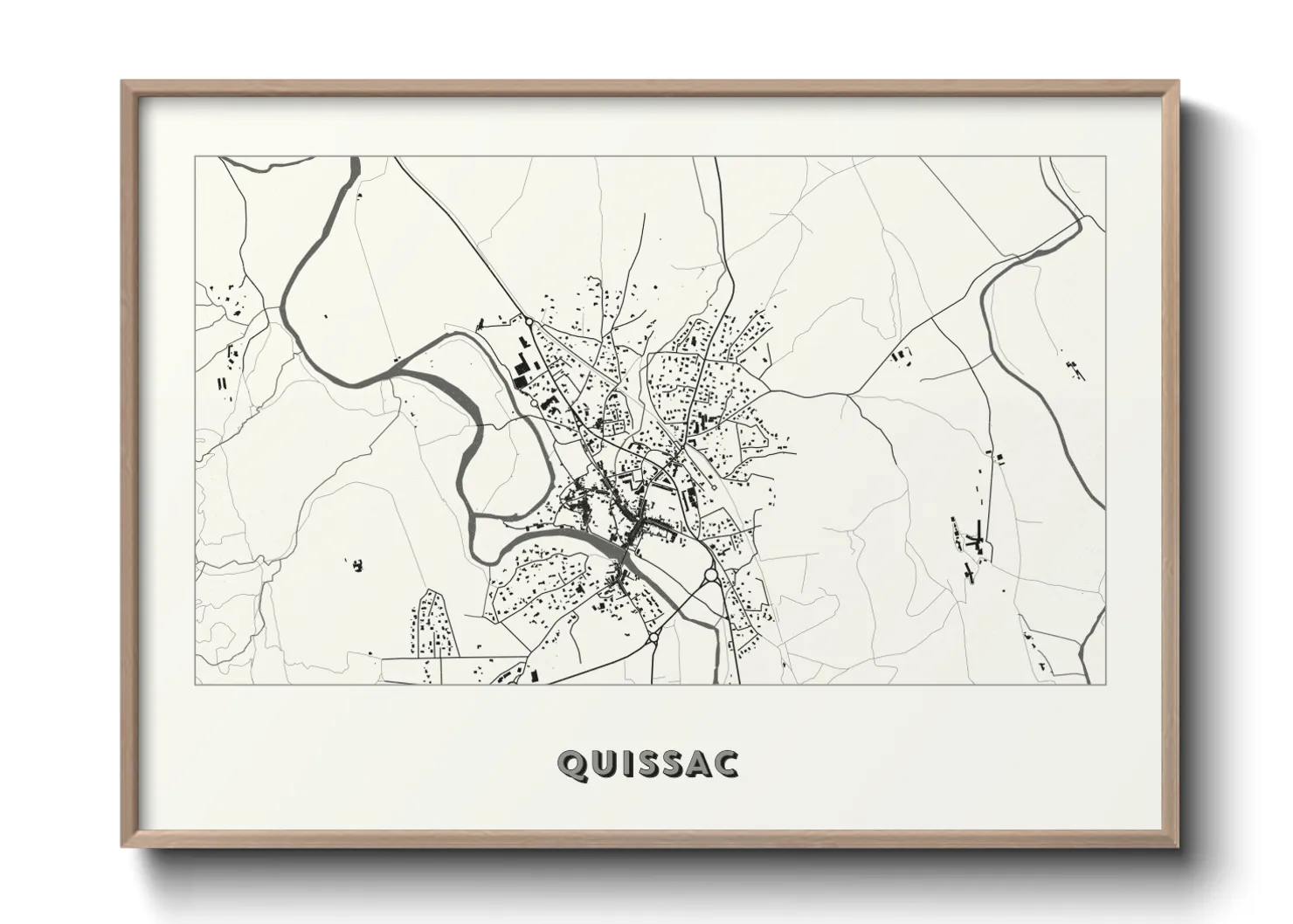 Une affiche de carte sur Quissac