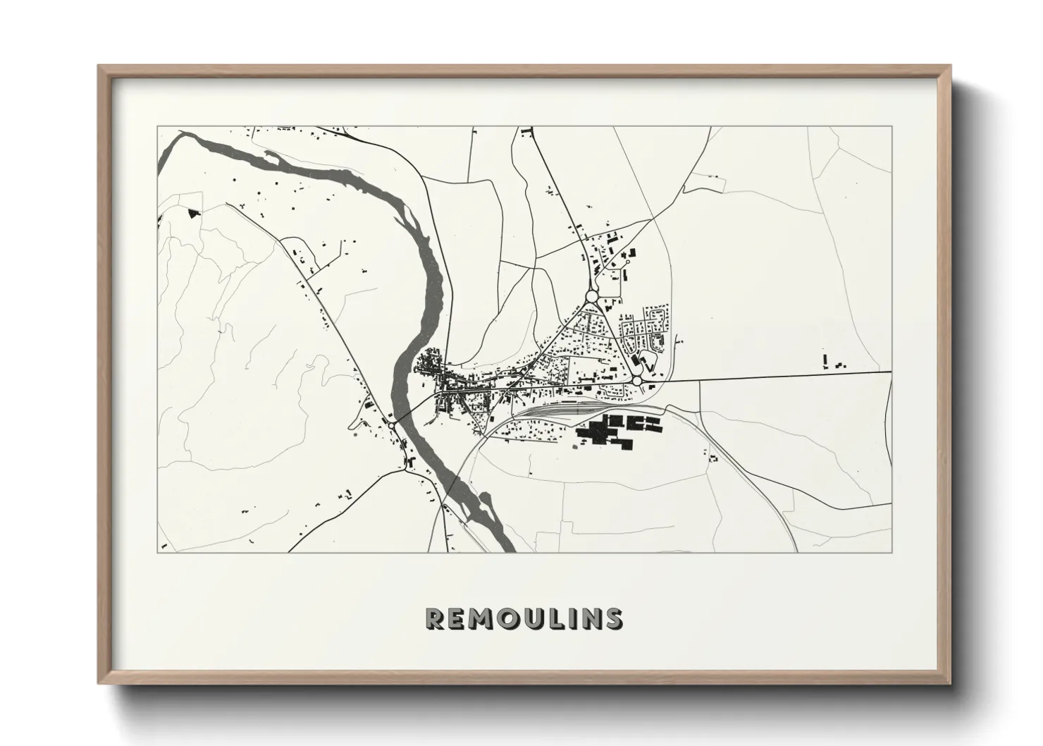 Une affiche de carte sur Remoulins