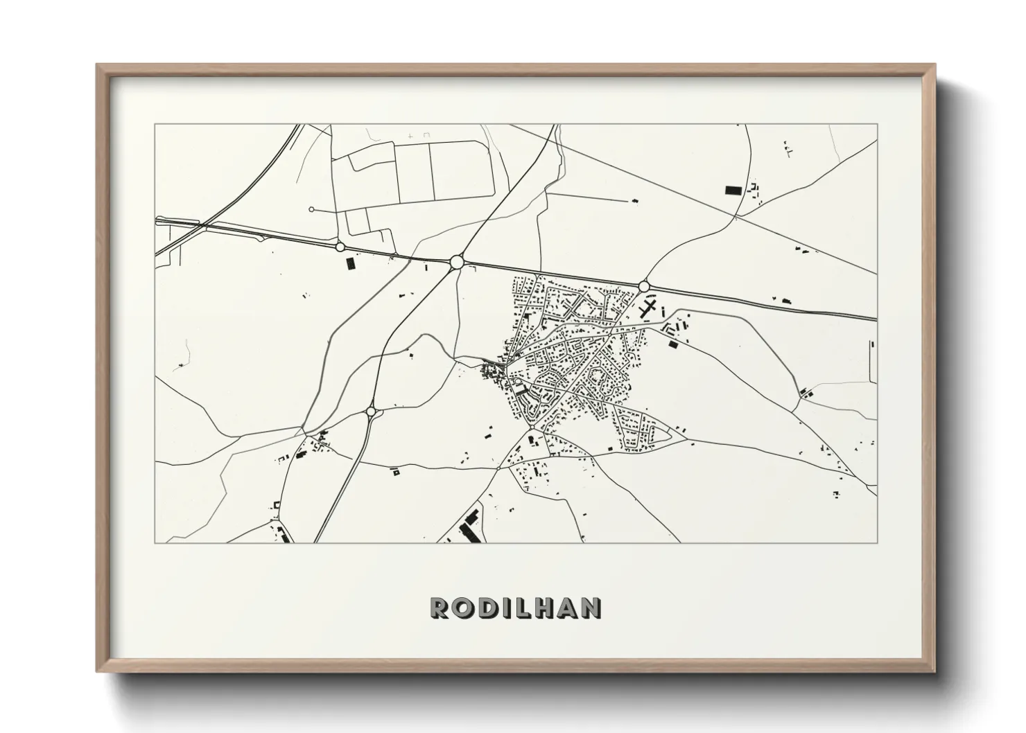 Une affiche de carte sur Rodilhan