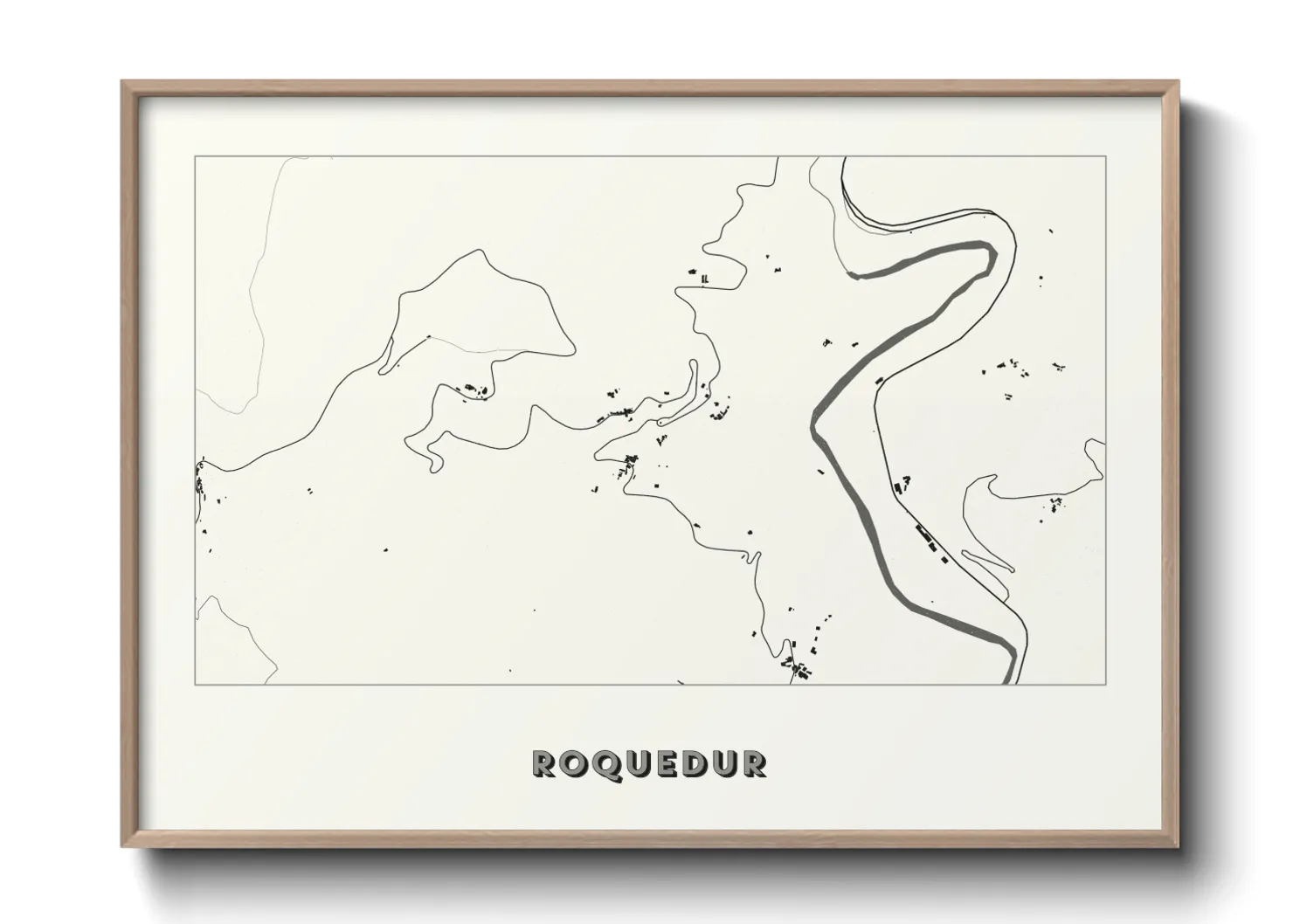 Une affiche de carte sur Roquedur
