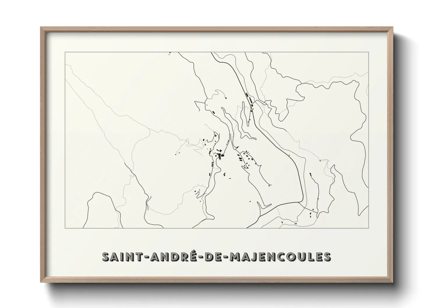 Une affiche de carte sur Saint-André-de-Majencoules