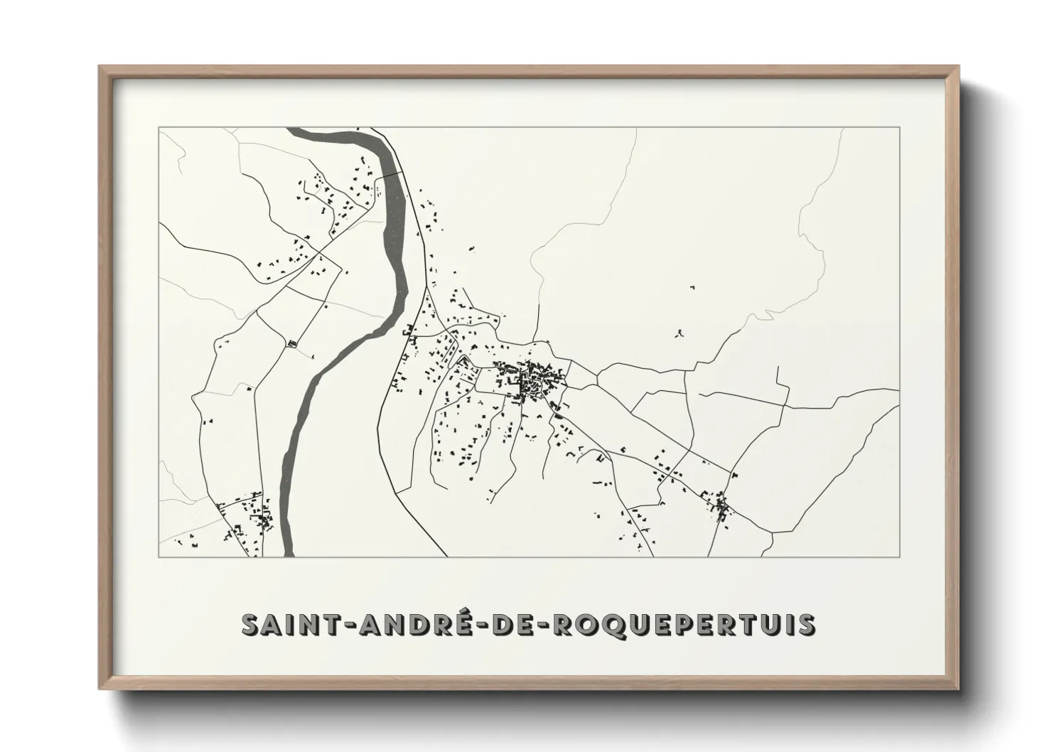 Une affiche de carte sur Saint-André-de-Roquepertuis