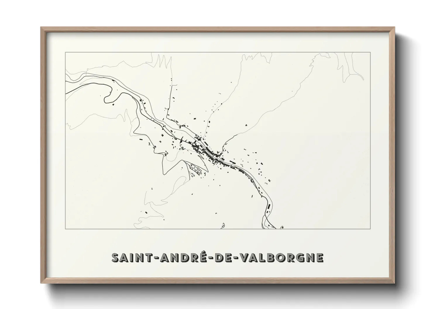 Une affiche de carte sur Saint-André-de-Valborgne