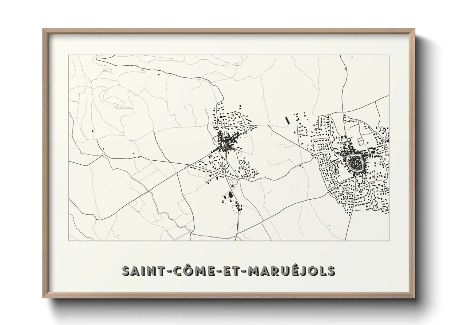 Une affiche de carte sur Saint-Côme-et-Maruéjols