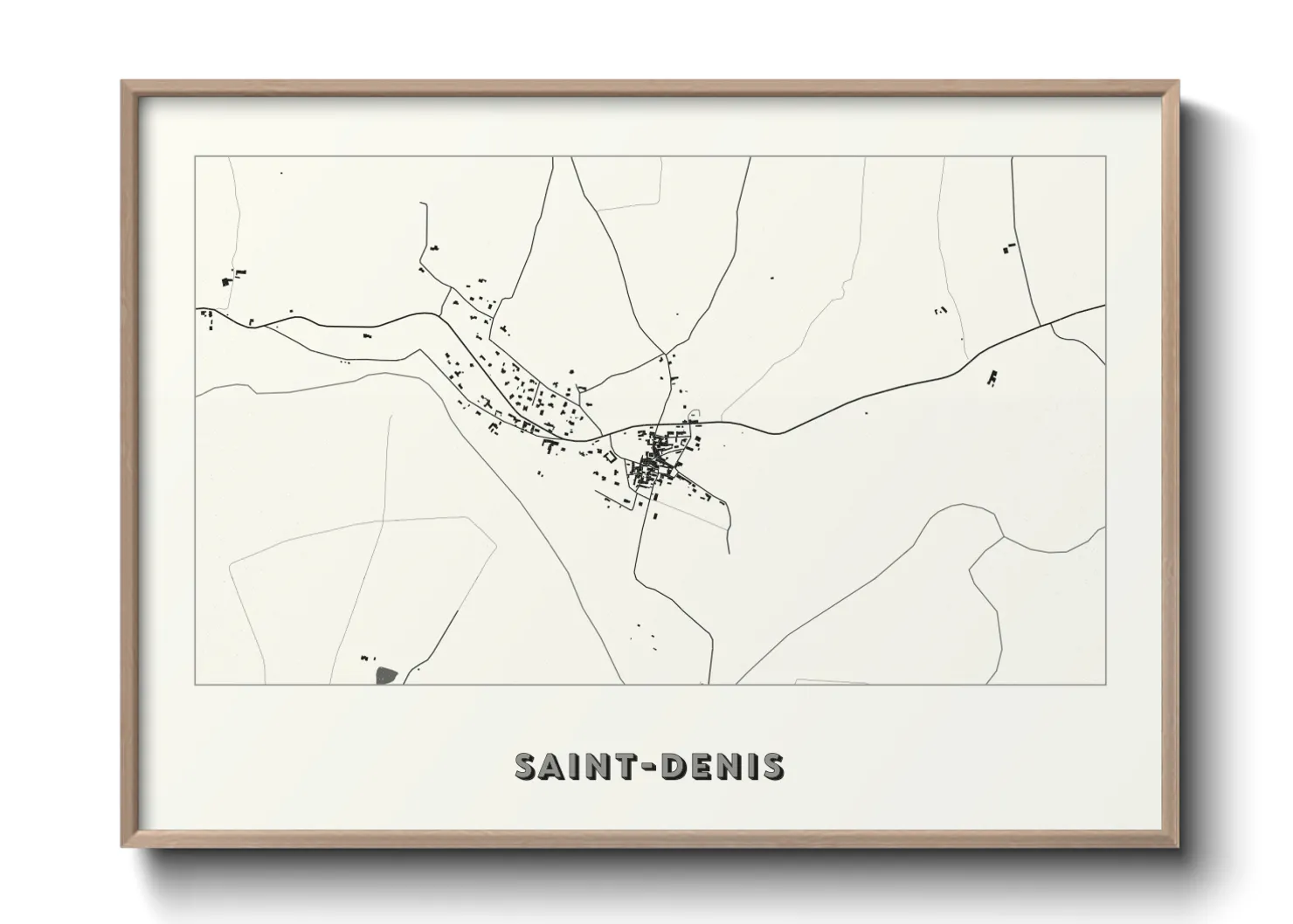 Une affiche de carte sur Saint-Denis