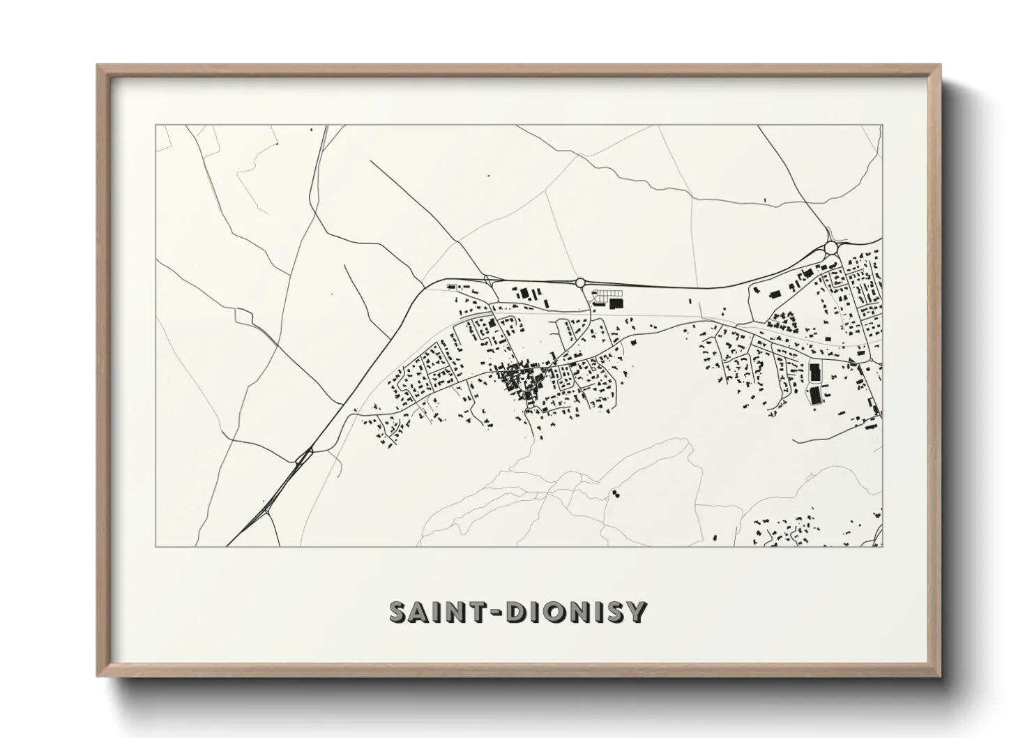 Une affiche de carte sur Saint-Dionisy