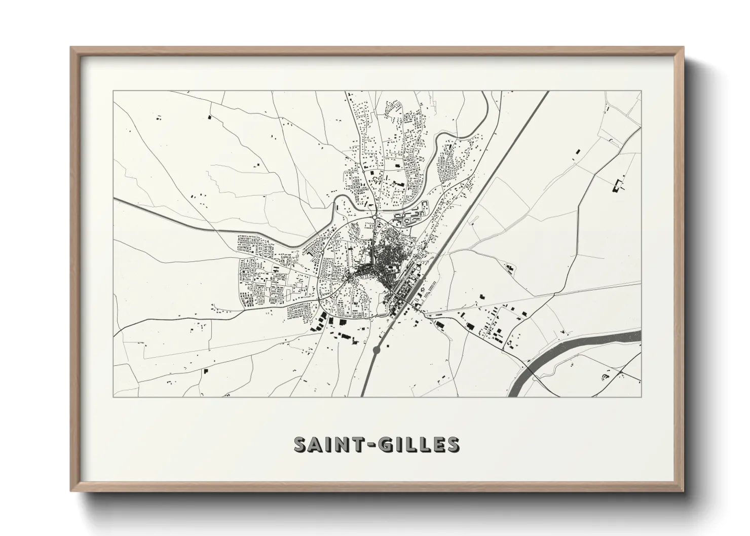 Une affiche de carte sur Saint-Gilles