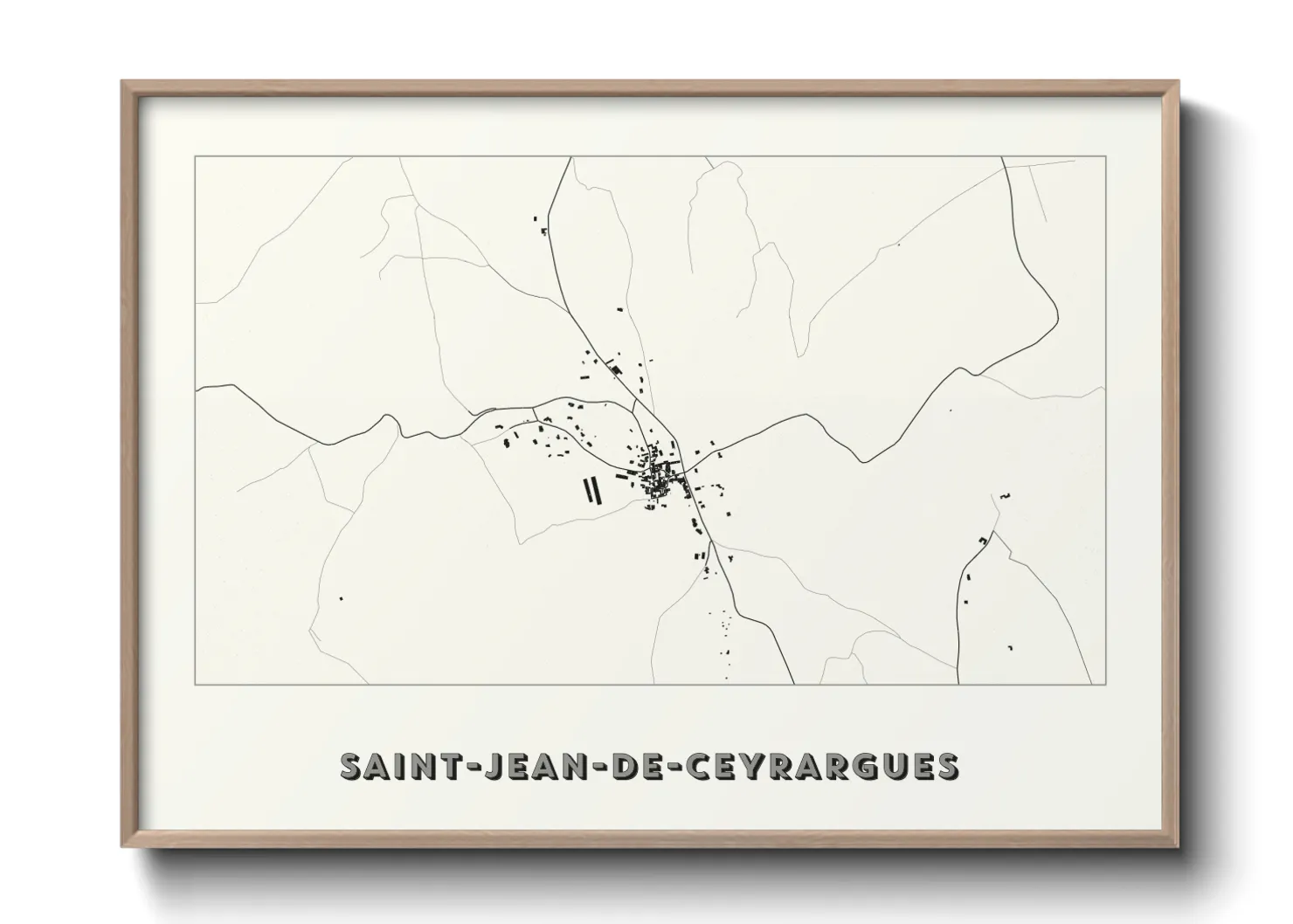 Une affiche de carte sur Saint-Jean-de-Ceyrargues